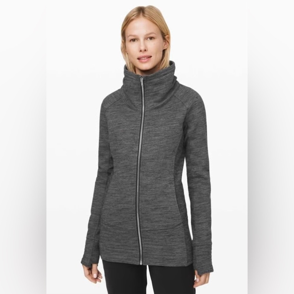 420 Lululemon Radiant Jacket Heathered Core Dark Grey – Full Zip Athleisure